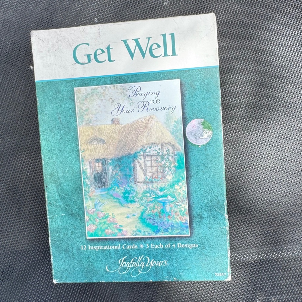 Joyfully Yours DaySpring Get Well 12 Inspirational Cards 4‎ Designs 72817 USA